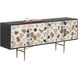 Lana 72 X 16.5 inch Black / Brass Sideboard